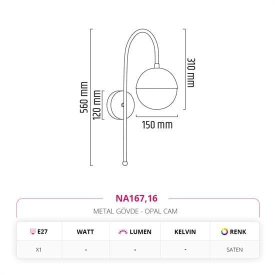 Moda Aydınlatma Dekoratif İç Mekan Aplik Saten MD-A 5214-16