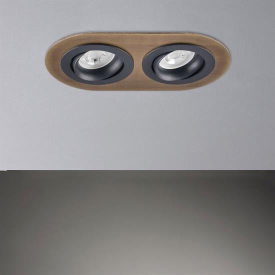 Moda Aydınlatma Sıva Altı İkili Led Spot Eskitme Antrasit MD-D 2052-75