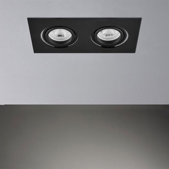 Moda Aydınlatma Sıva Altı İkili Led Spot Siyah MD-D 2069-02