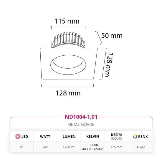 Moda Aydınlatma Sıva Altı Led Spot Beyaz MD-D 2207-01