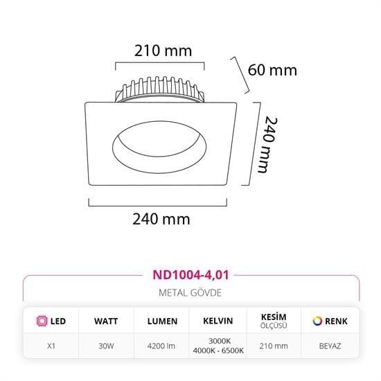 Moda Aydınlatma Sıva Altı Led Spot Beyaz MD-D 2210-01