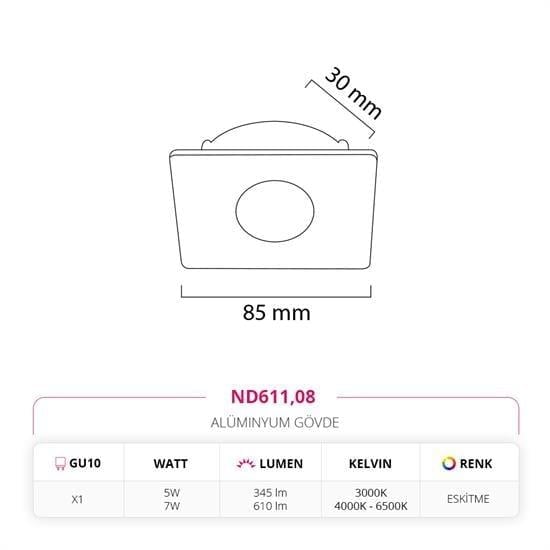 Moda Aydınlatma Sıva Altı Led Spot Eskitme MD-D 2142-08