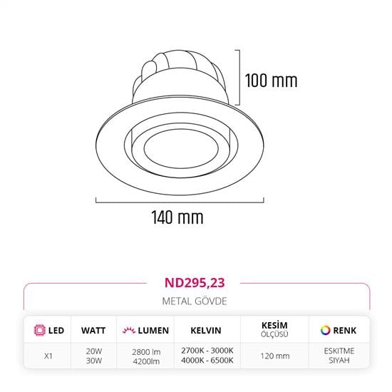 Moda Aydınlatma Sıva Altı Led Spot Eskitme Siyah MD-D 2031-23