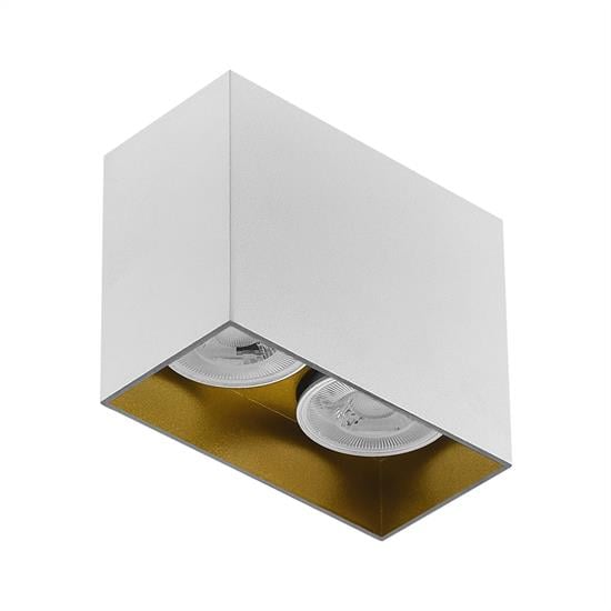 Moda Aydınlatma Sıva Üstü İkili Led Spot Beyaz Gold MD-S 3117-33