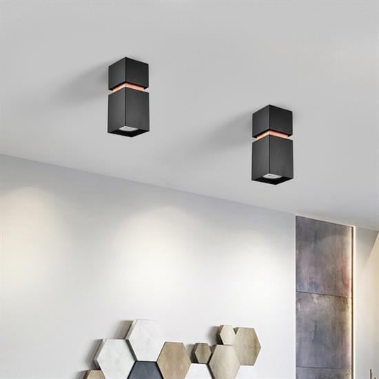 Moda Aydınlatma Sıva Üstü Led Spot Siyah Bakır MD-S 3090-20