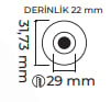 Molled 1W Ledli Sıva Altı Mini Spot MOL7006