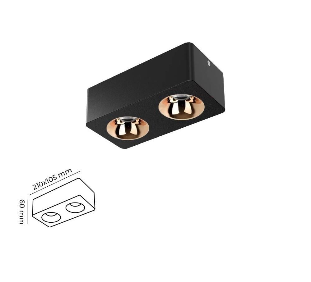 Molled 2*8W&2*12W Sıva Üstü İkili Led Spot Armatür MOL2423 SG