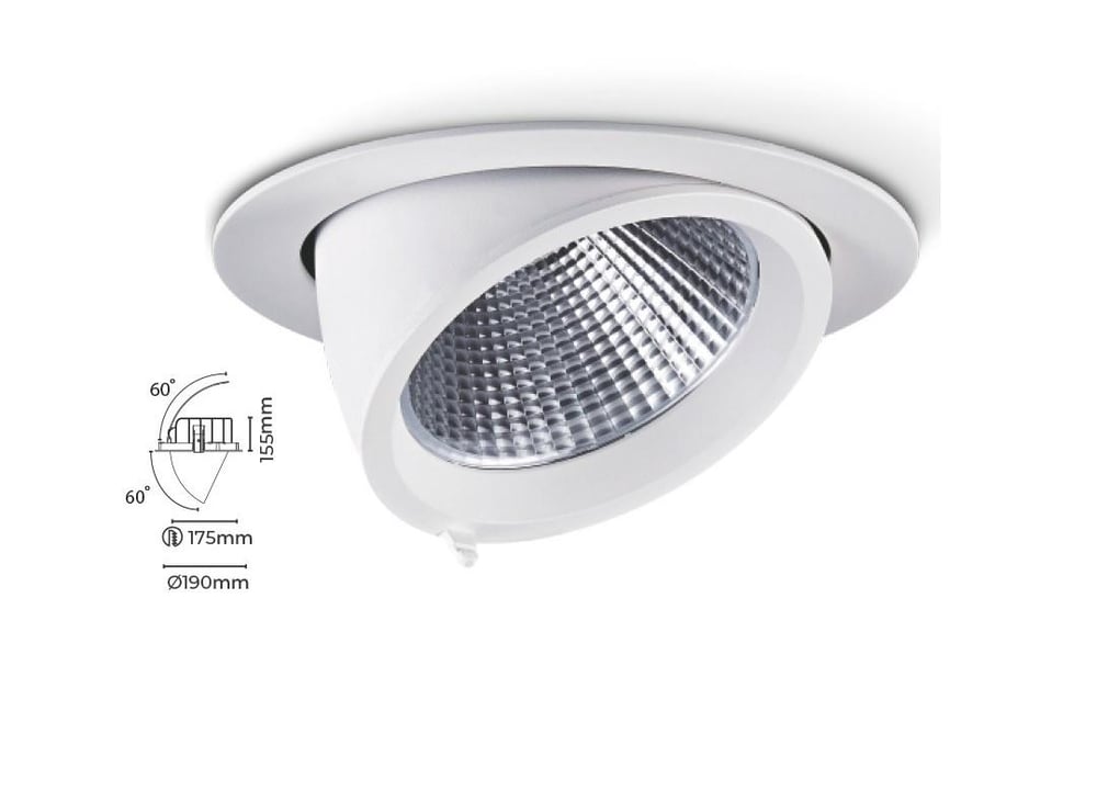 Molled 30W&40W Sıva Altı Salyangoz Led Spot Armatür MOL2071