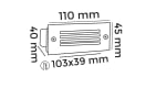 Molled 3W Ledli Merdiven Armatürü MOL9004