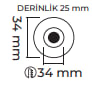 Molled 3W Ledli Sıva Altı Mini Spot MOL7066