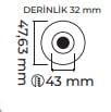 Molled 3W Ledli Sıva Altı Mini Spot MOL7008