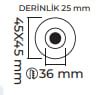 Molled 3W Ledli Sıva Altı Mini Spot MOL7085