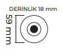 Molled 3W Ledli Sıva Üstü Mini Spot MOL7003