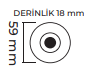 Molled 3W Ledli Sıva Üstü Mini Spot MOL7002