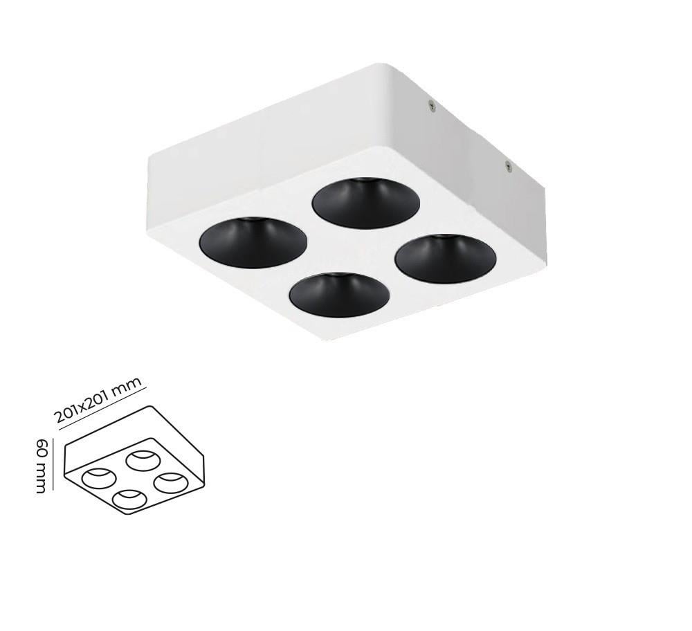 Molled 4*8W&4*12W Sıva Üstü Üçlü Led Spot Armatür MOL2426 BS
