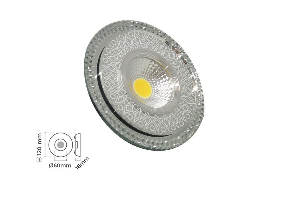 Molled Gu-10 Duylu Sıva Altı Kristal Mini Spot Armatür MOL574