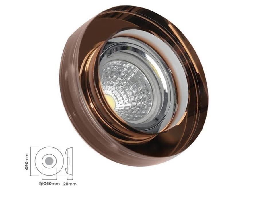 Molled Gu-10 Duylu Sıva Altı Cam Mini Spot Armatür MOL555