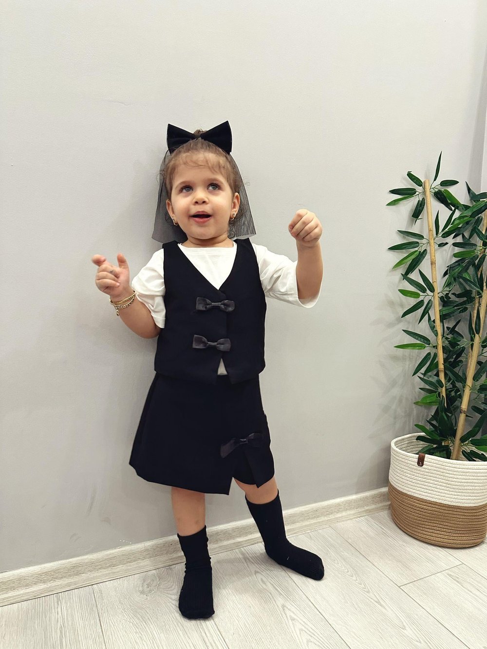 Siyah Fiyonklu Şort Etek