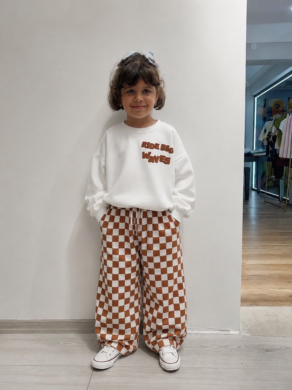 Yeni Sezon Kahve Damalı Unisex Takım