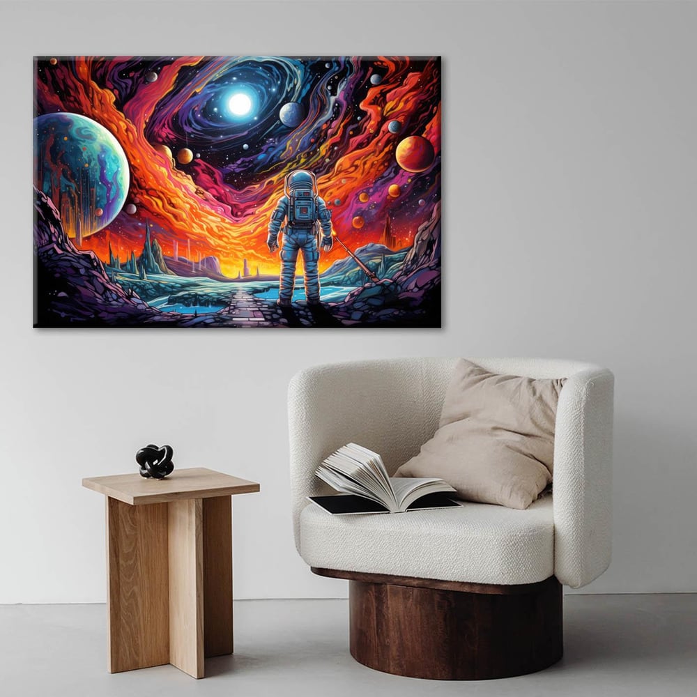 Astronot | Yağlı boya Dokulu Kanvas Baskı