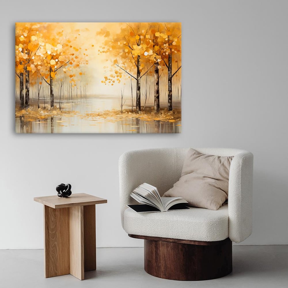 Autumn Trees | Yağlı boya Dokulu Kanvas Baskı