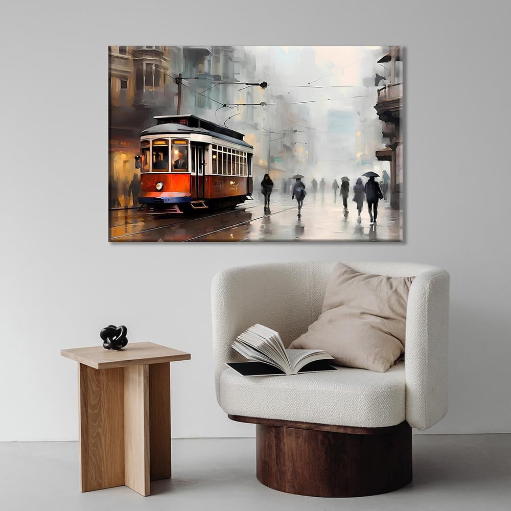 İstanbul Tramvay  | Yağlı boya Dokulu Kanvas Baskı