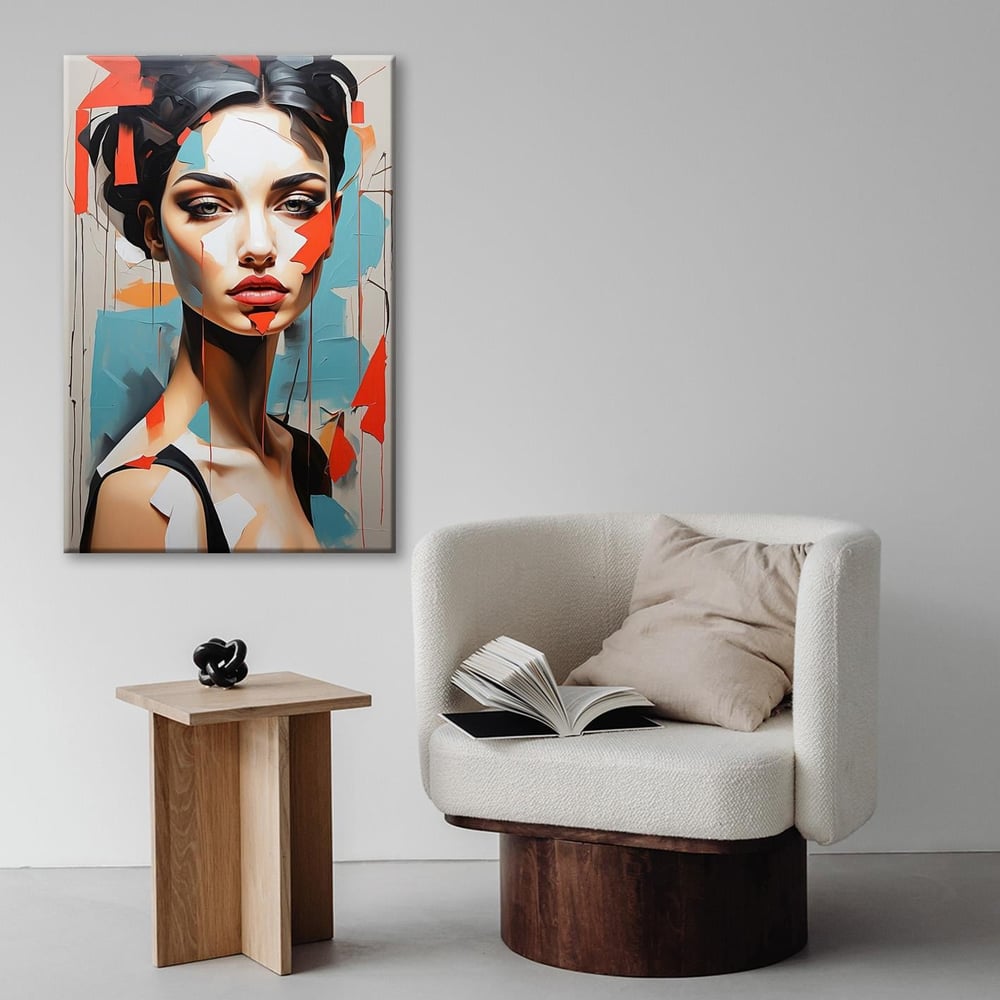 Kadın ve Sanat | Yağlı boya Dokulu Kanvas Baskı