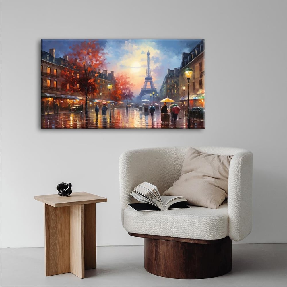 Paris Sokakları | Yağlı boya Dokulu Kanvas Baskı