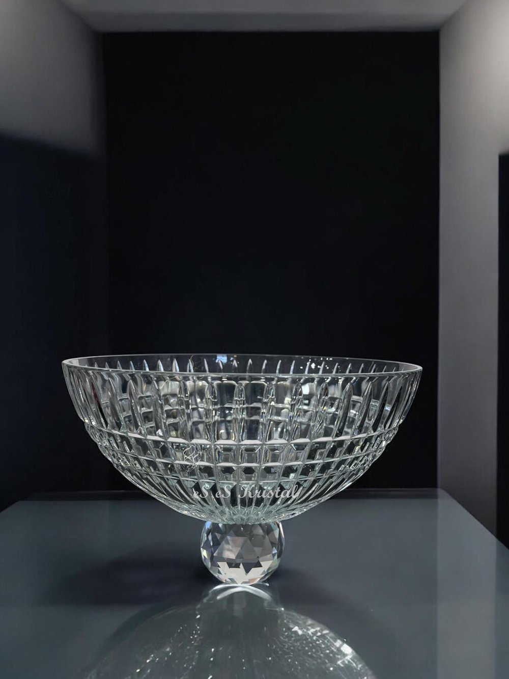 Aqua Meyvelik Kristal Top Ayaklı Çit Şeffaf