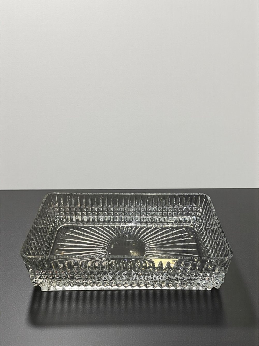 DERİN DİKDÖRTGEN TABAK ÇİT DEKOR ŞEFFAF