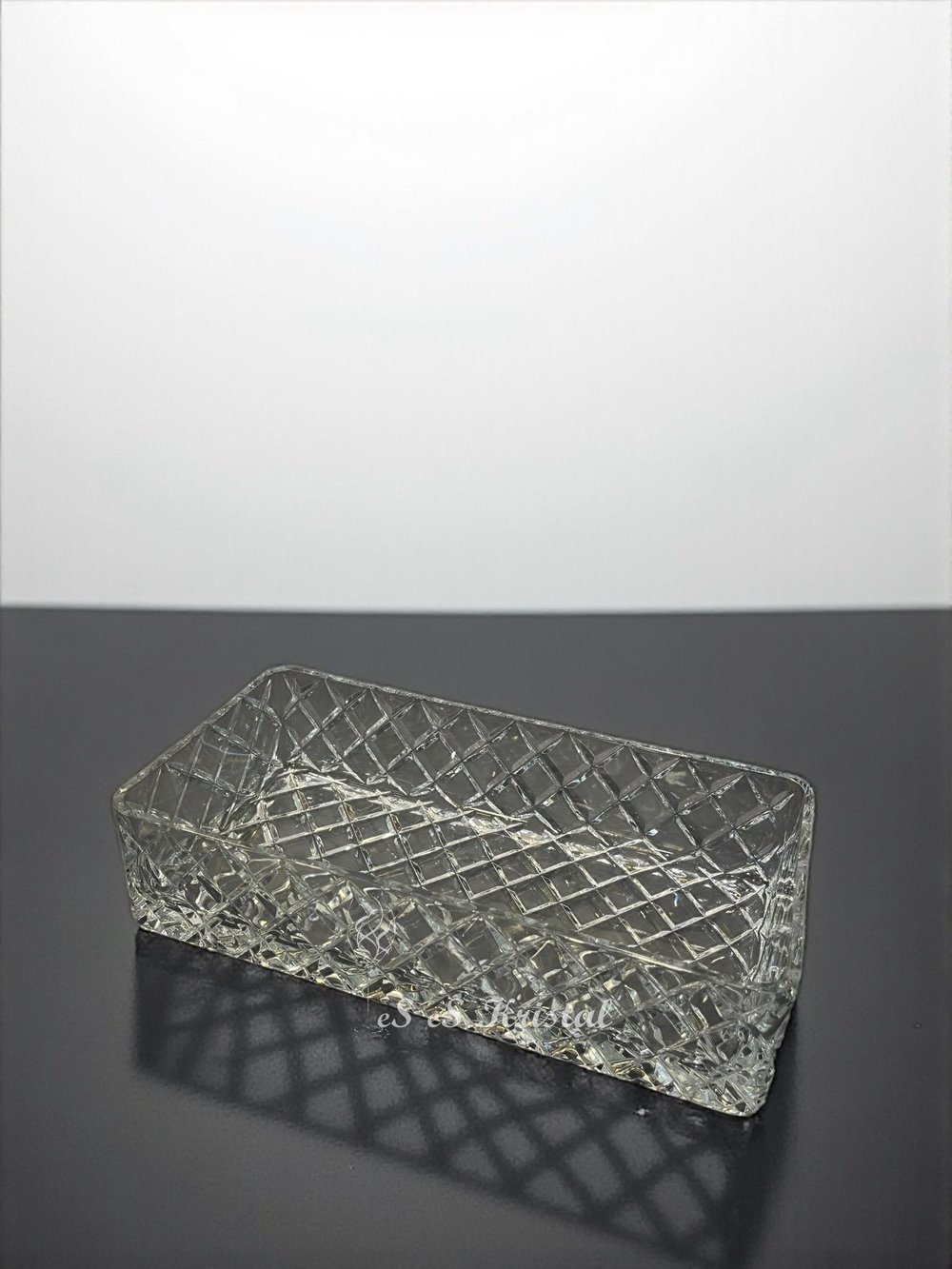 DERİN DİKDÖRTGEN TABAK KAFES DEKOR ŞEFFAF