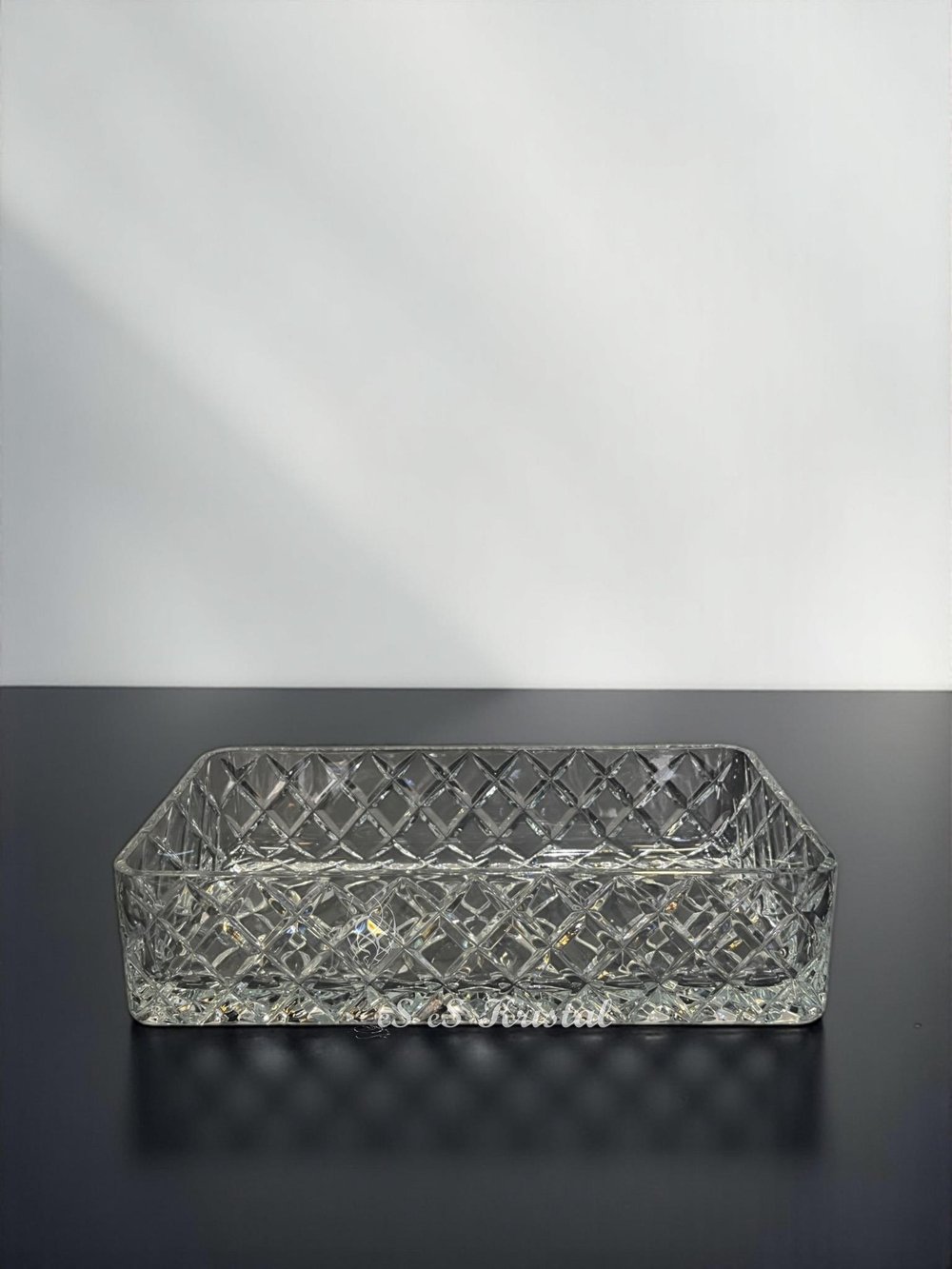 DERİN DİKDÖRTGEN TABAK KAFES DEKOR ŞEFFAF