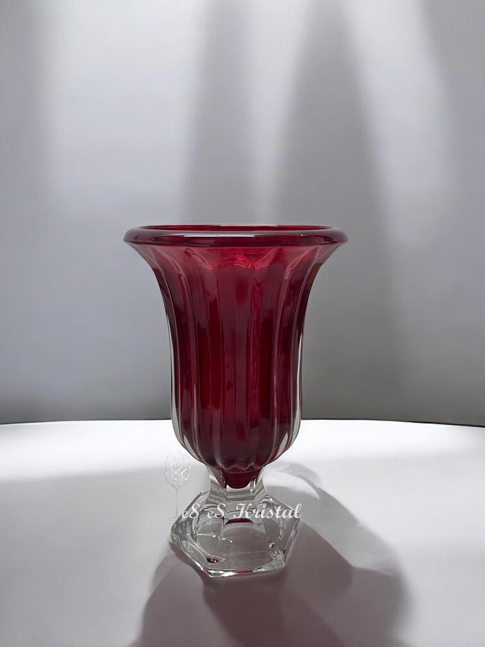 Diamond Vazo 23 Cm Sadecam Kırmızı
