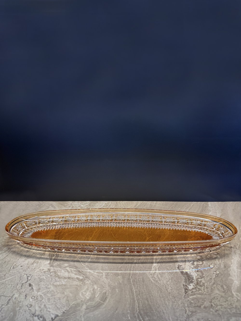 Kayık Tabak 50cm Orion Dekor Amber Ayaksız