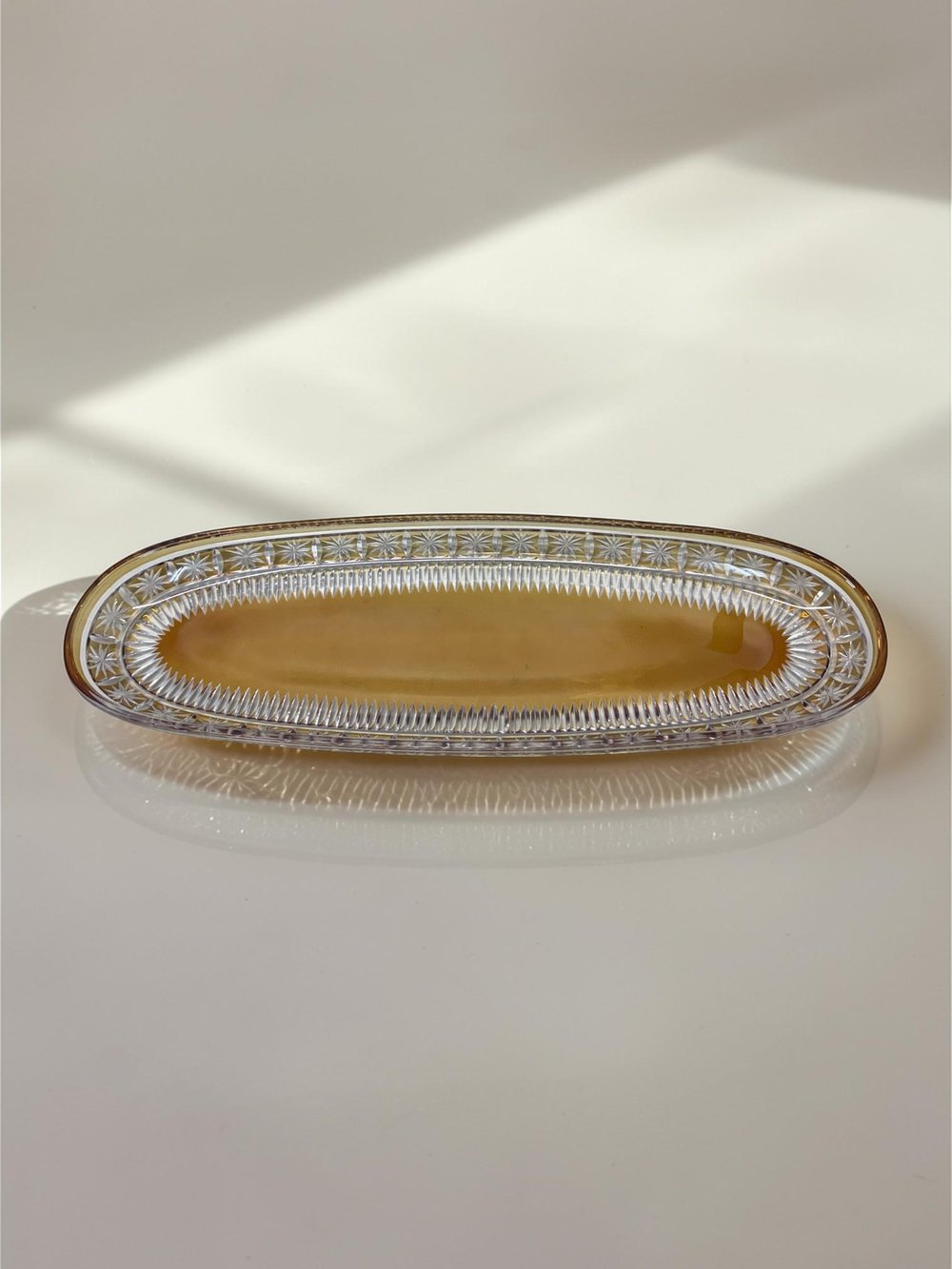 KAYIK TABAK 50CM ORİON DEKOR AMBER AYAKSIZ
