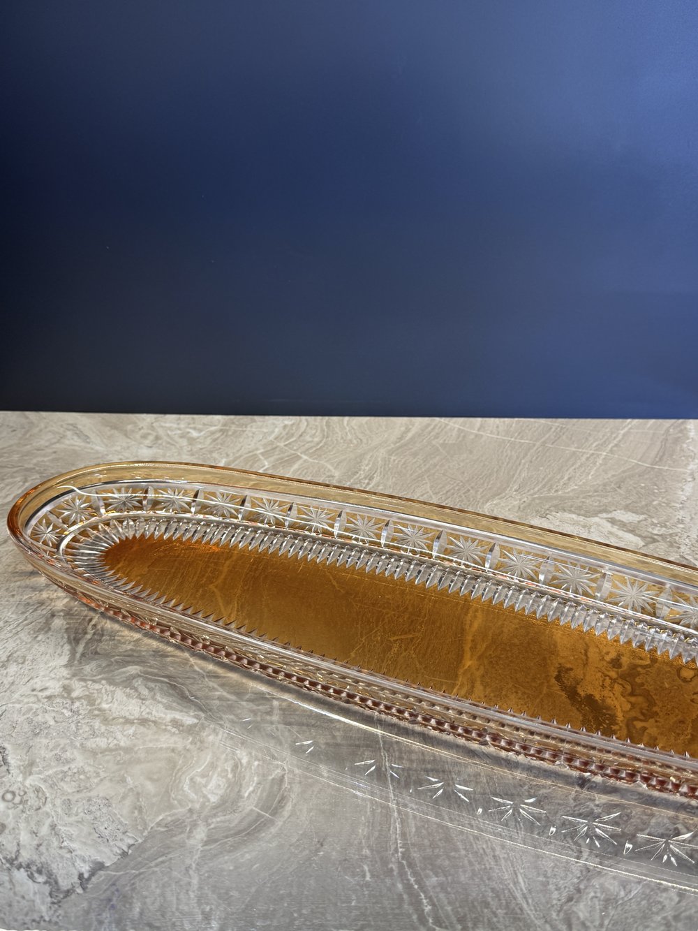 Kayık Tabak 50cm Orion Dekor Amber Ayaksız