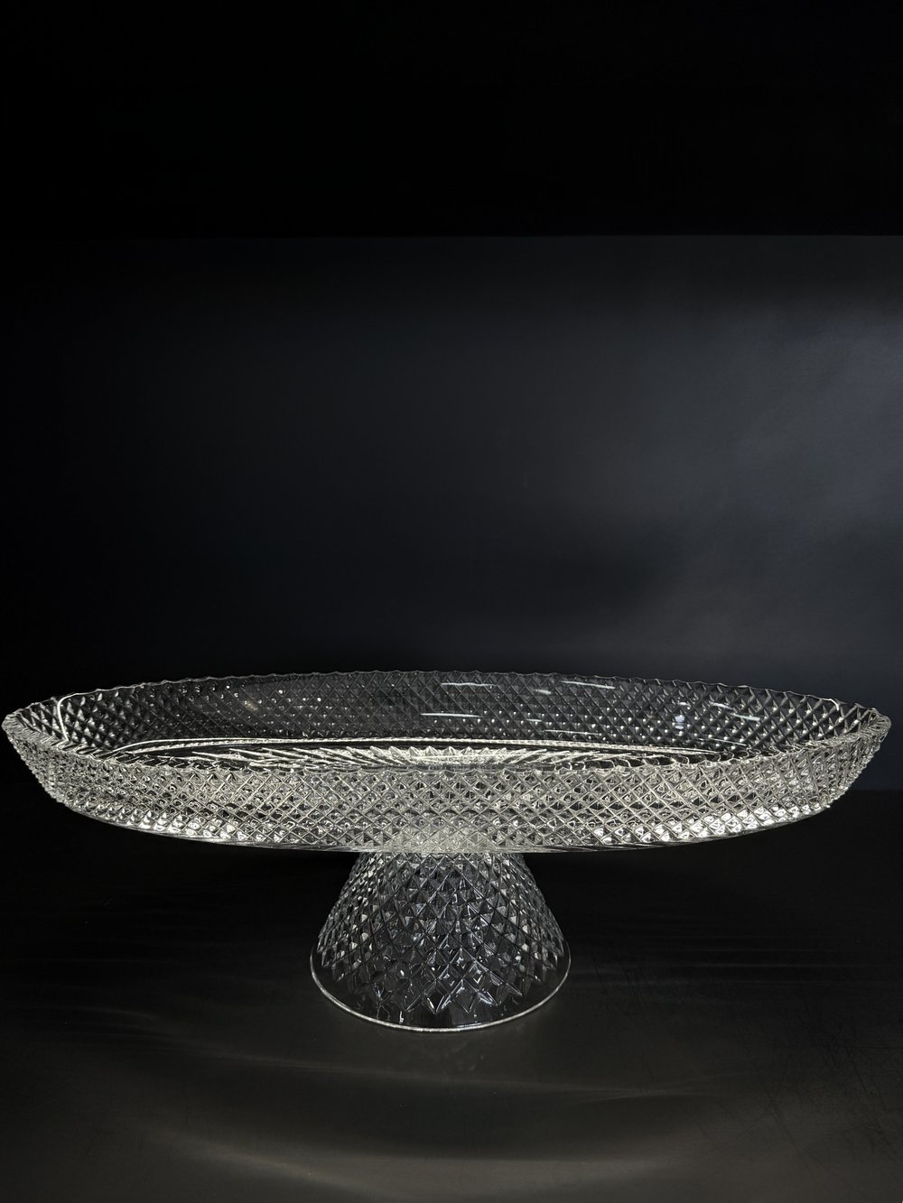 Kristal Kayık Tabak 40 Cm Tarama Şeffaf