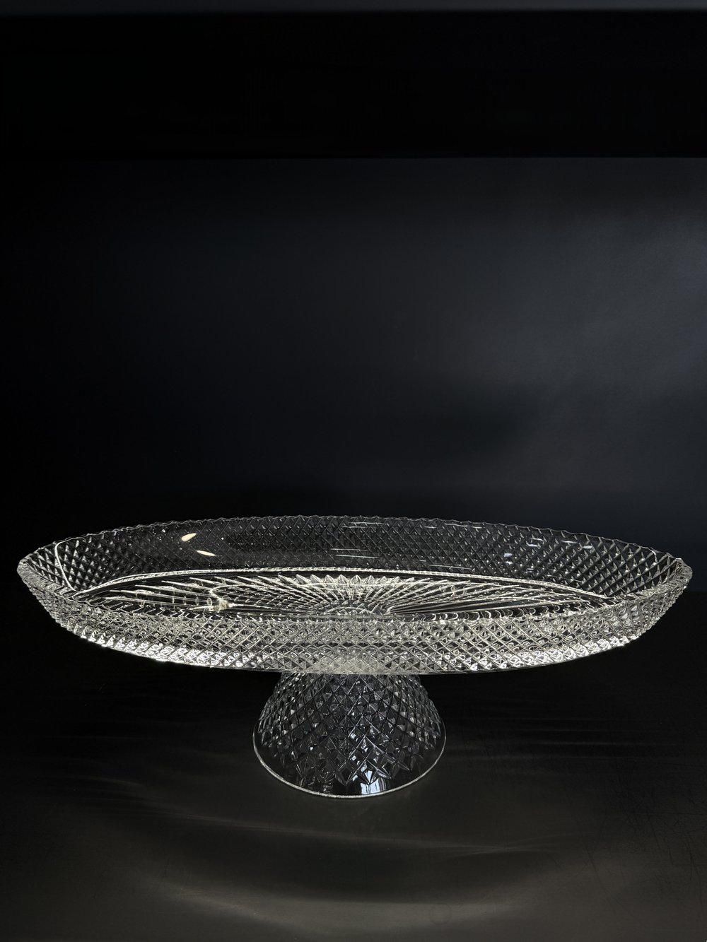 Kristal Kayık Tabak 40 Cm Tarama Şeffaf