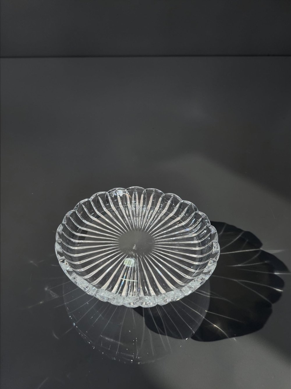 Pasta Tabağı 16 Cm Dik Kesme Dilimli Şeffaf 