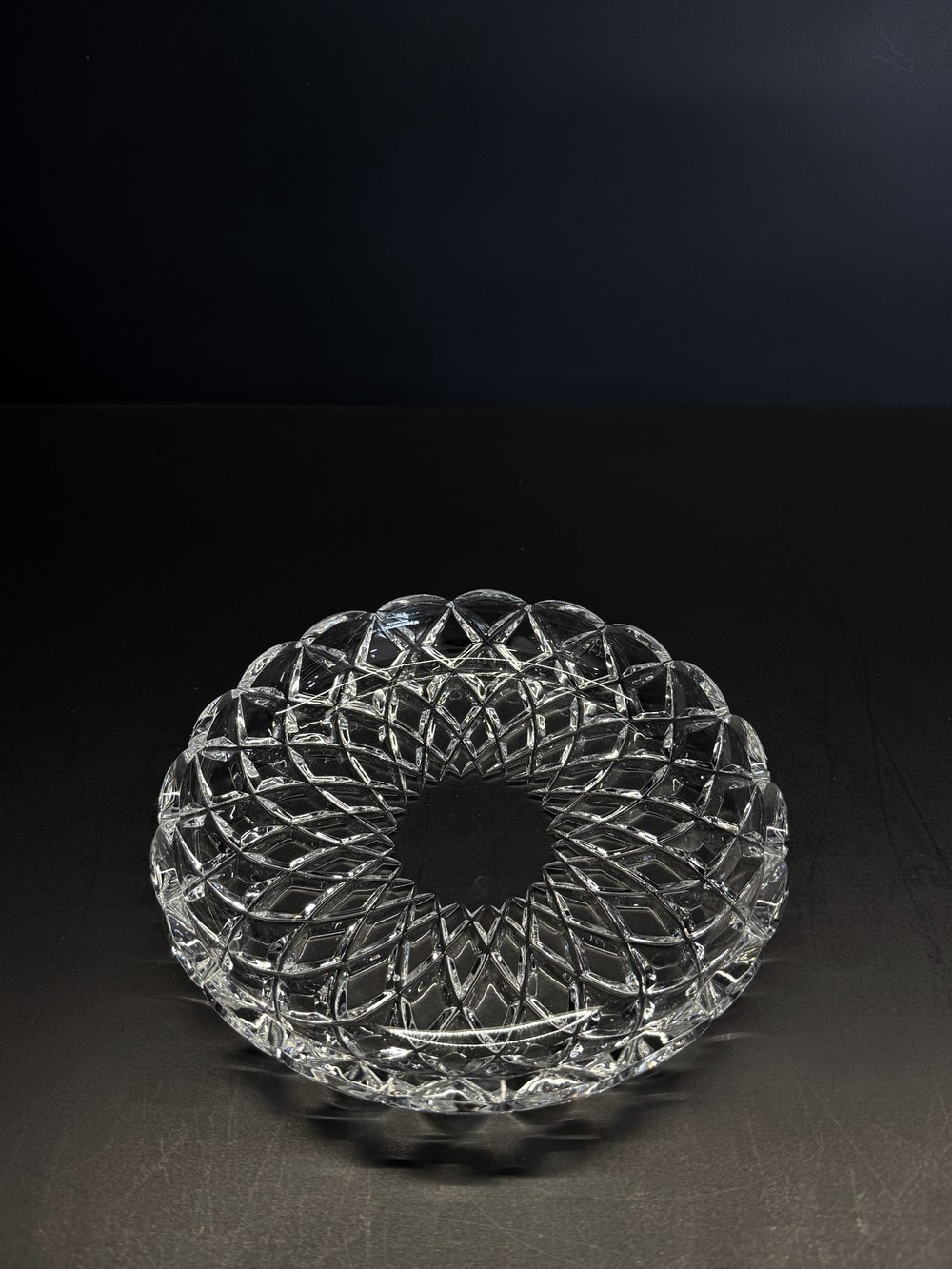 Pasta Tabağı 16  Cm Kafes Dilimli Şeffaf 