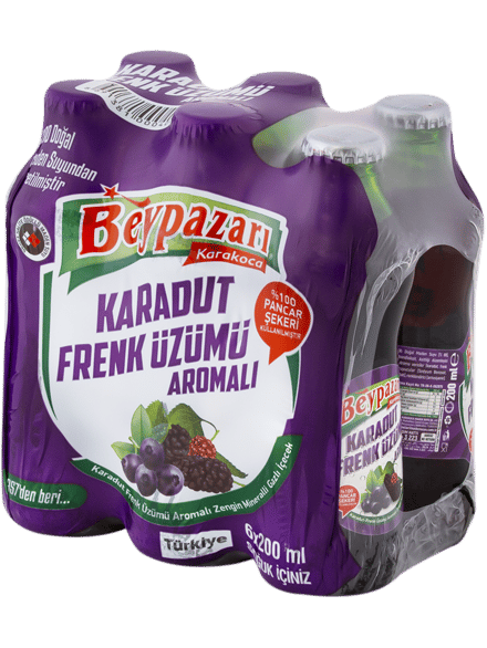 BEYPAZARI KARADUT FRENK ÜZÜMÜ AROMALI MADEN SUYU 6x200ML