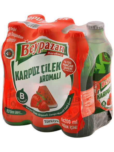 BEYPAZARI KARPUZ ÇİLEK AROMALI MADEN SUYU 6X200ML