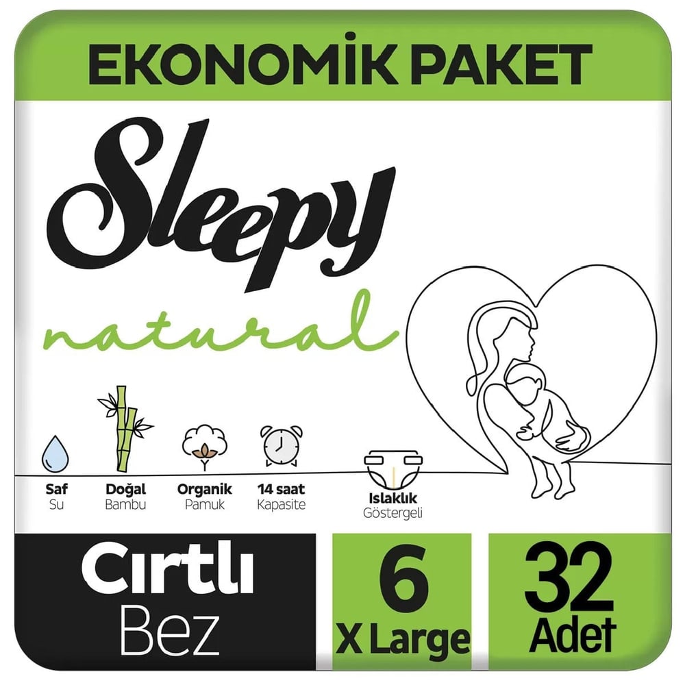 SLEEPY NATUREL  2 Lİ 6 NO XL 32li