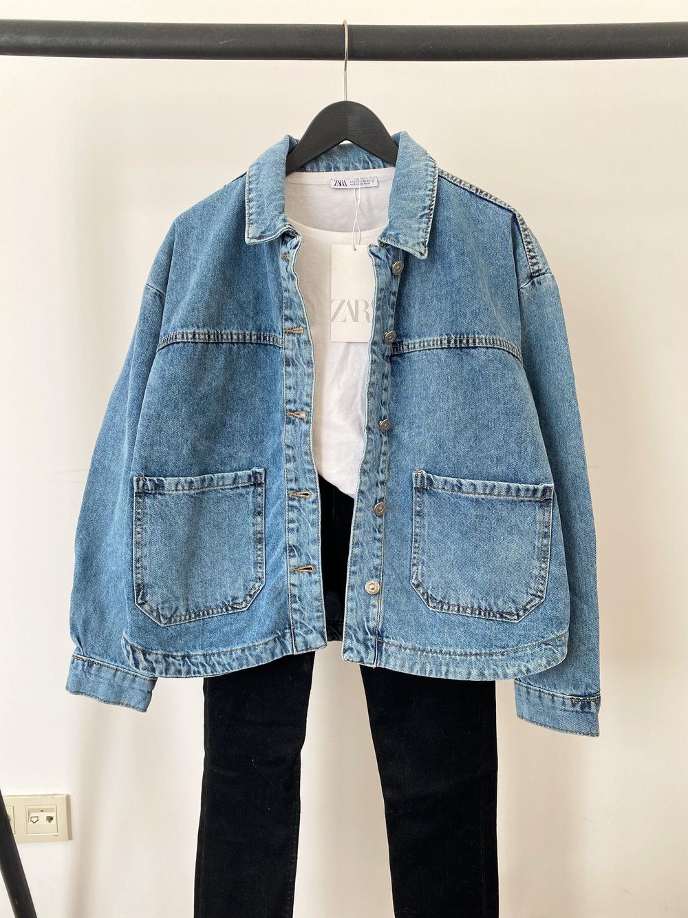  Büyük Cepli Denim Ceket