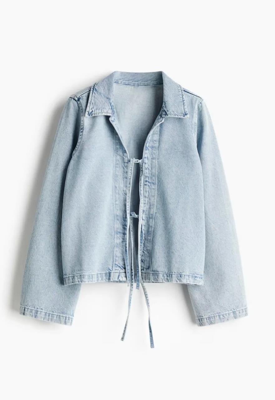 Bağcıklı Denim Ceket