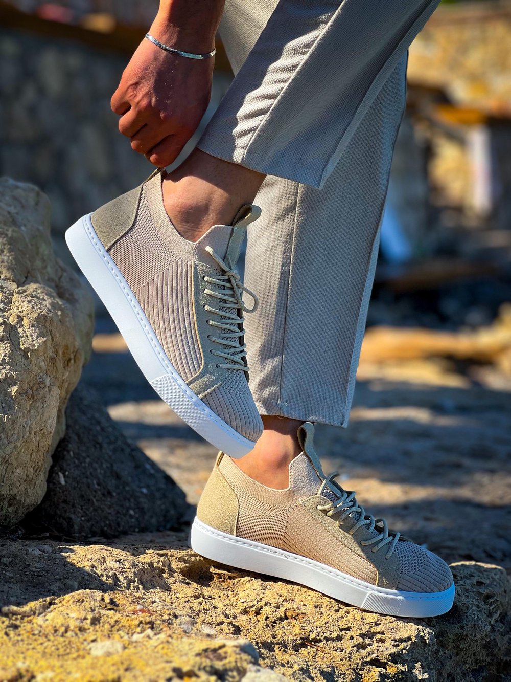 BASİC TRİKO AYAKKABI BEJ