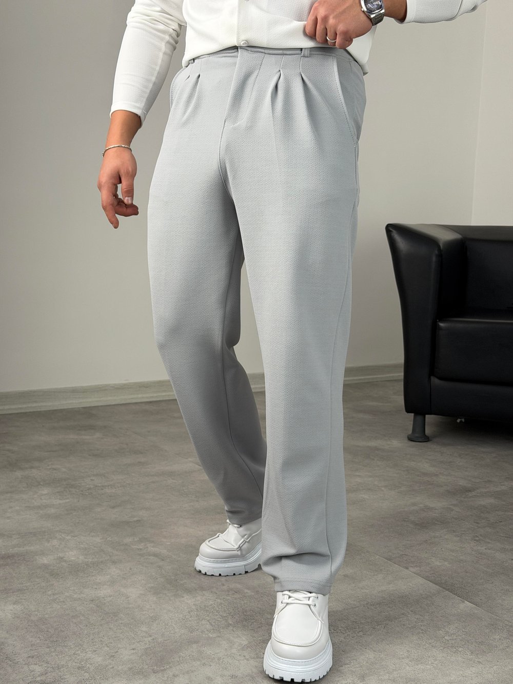 CRAP PİLELİ BAGGY PANTOLON GRİ