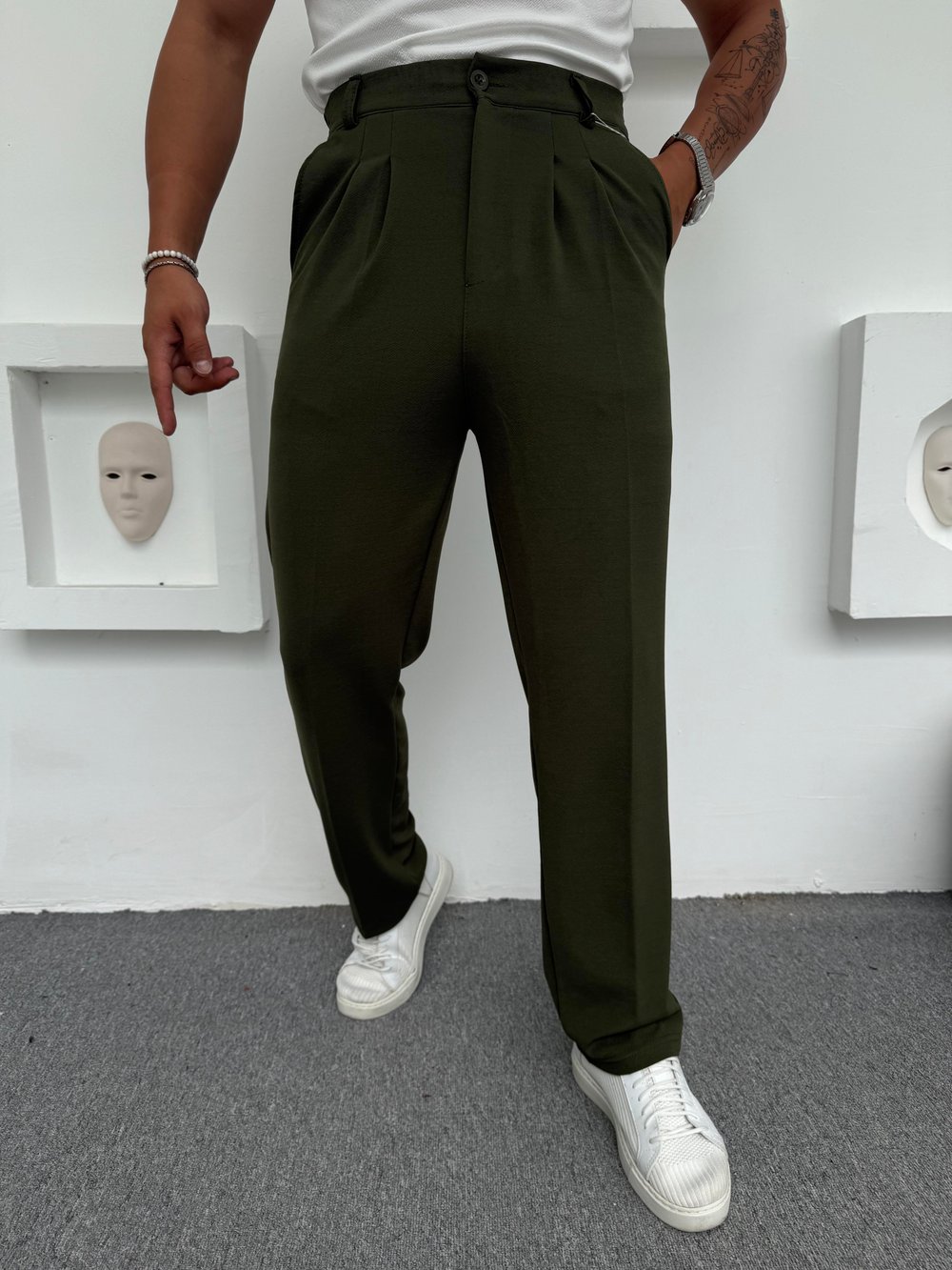 CRAP PİLELİ BAGGY PANTOLON HAKİ YEŞİL