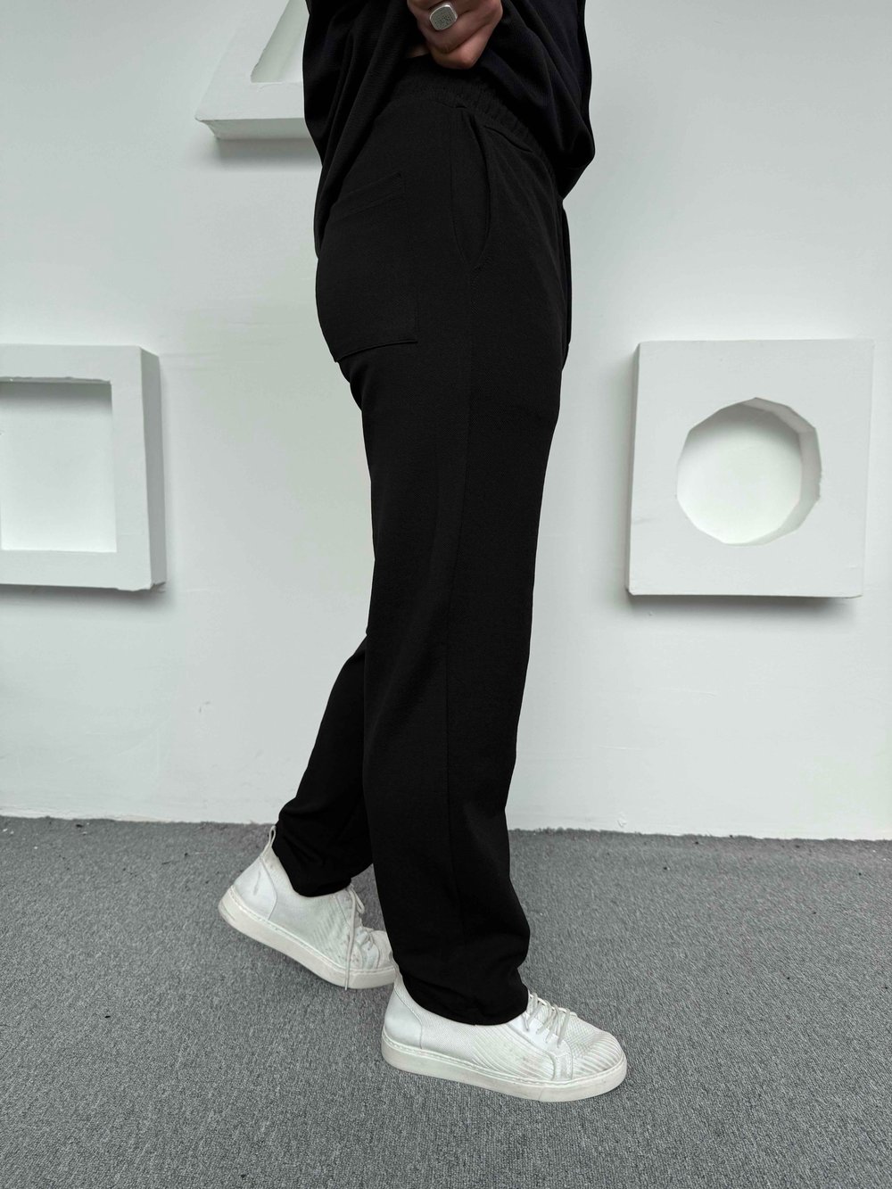 Crep Baggy Pantolon Siyah