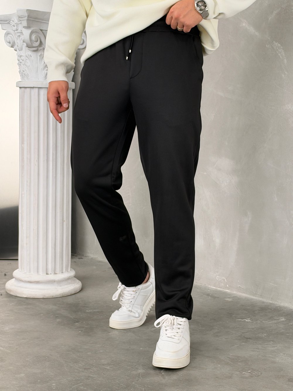 Gramajlı Jogger Pantolon Siyah